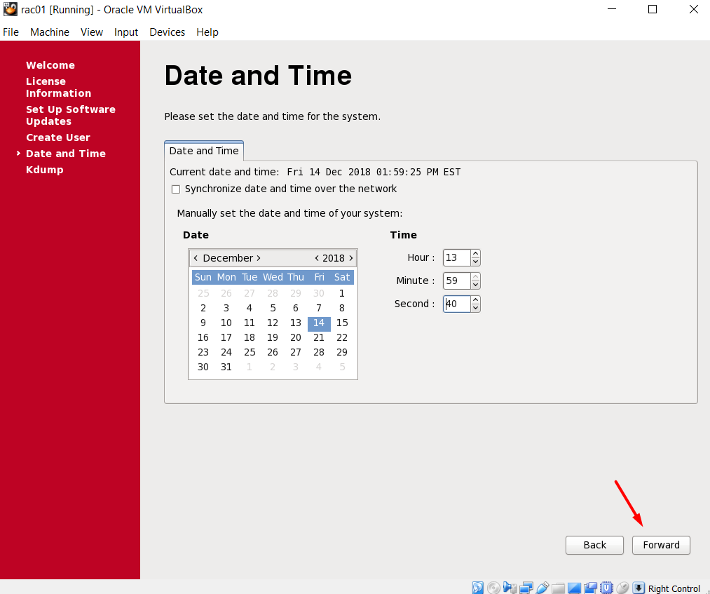 User date. Ubuntu Oracle.